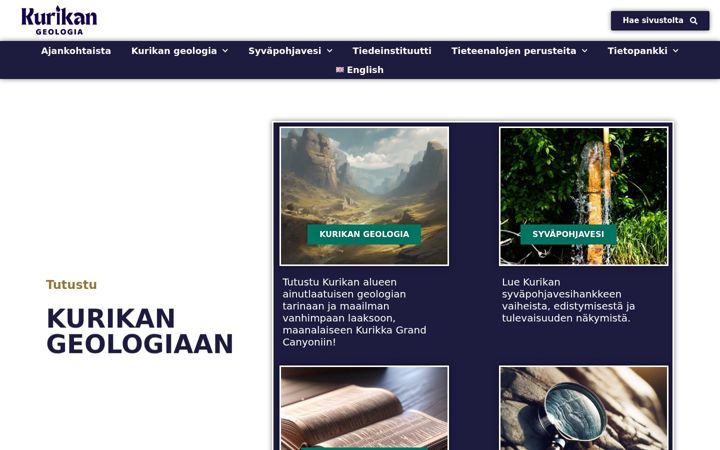 Screenshot of kurikangeologia.fi