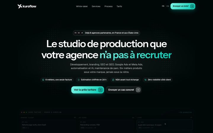 Screenshot of kuroflow.com