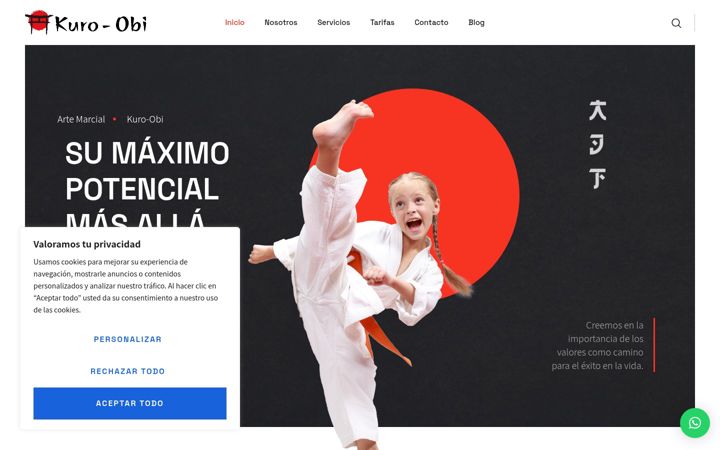 Screenshot of kuroobizaragoza.com