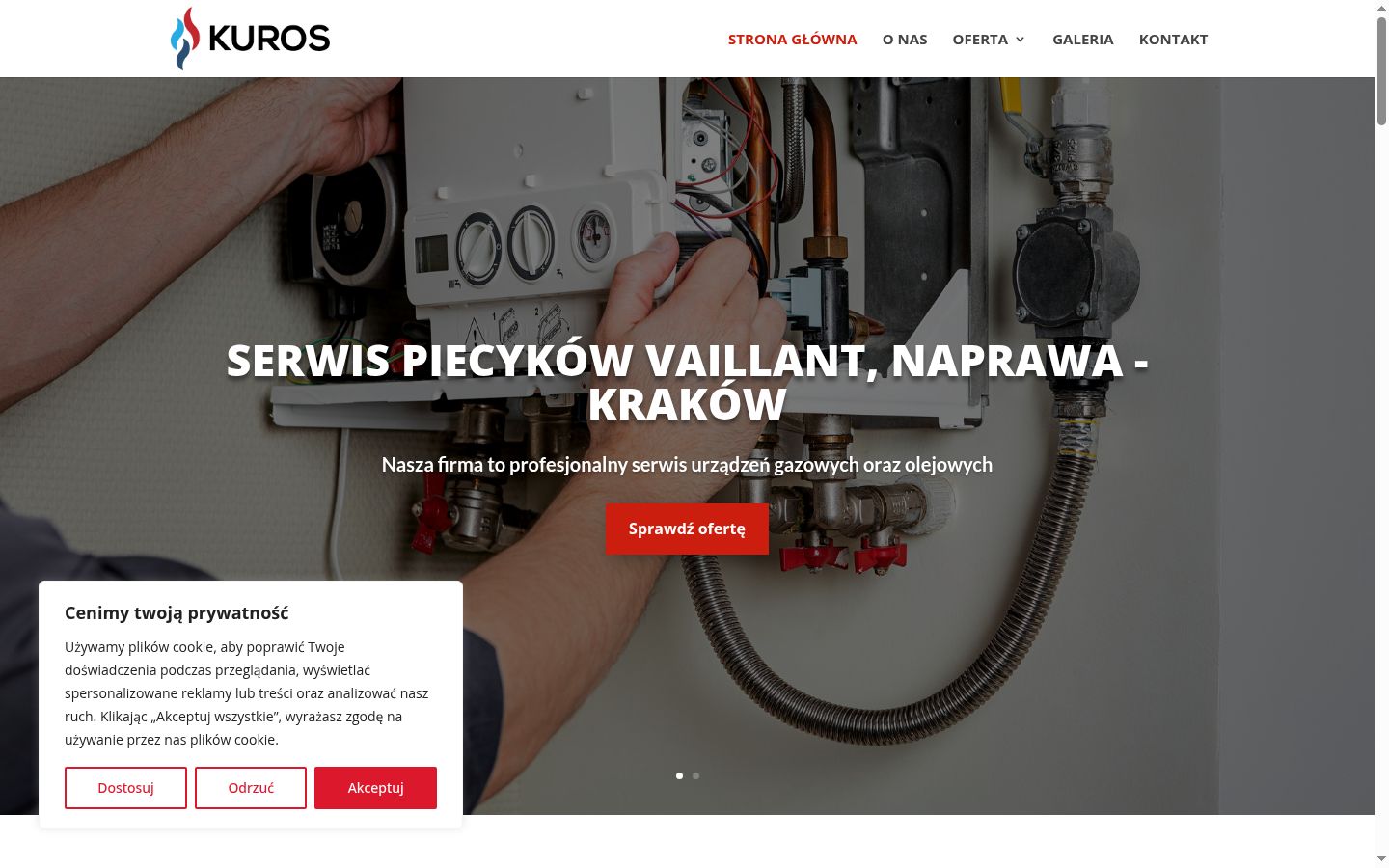 Zrzut ekranu banera zgody wyświetlanego przed jakąkolwiek interakcją