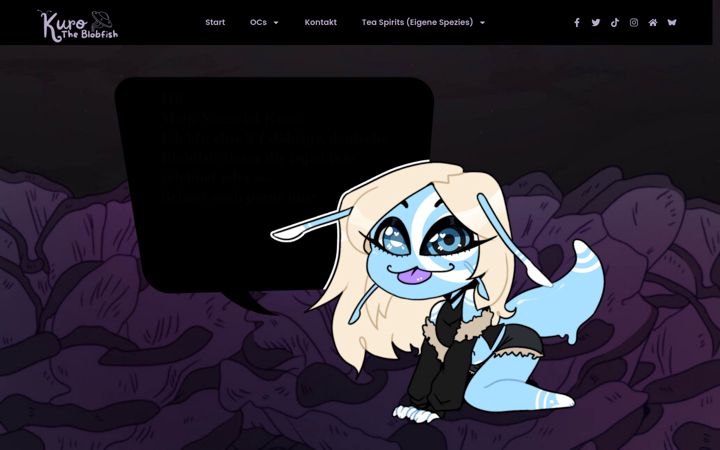 Screenshot of kurotheblobfish.com