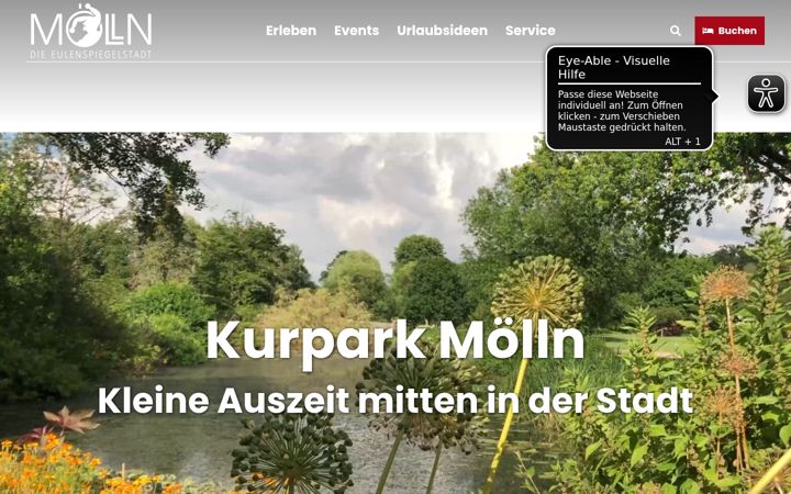 Screenshot of kurpark-moelln.de