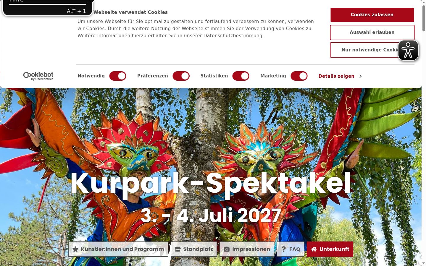 Screenshot van de toestemmingsbanner zoals getoond vóór enige interactie