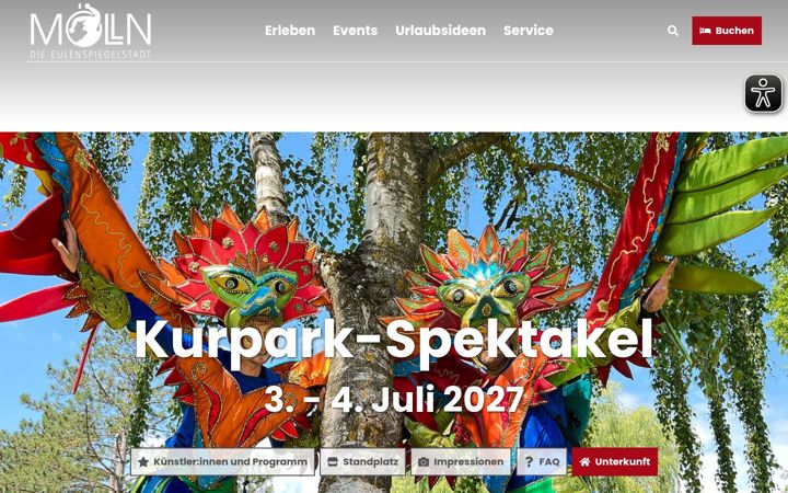 Screenshot of kurpark-spektakel.de