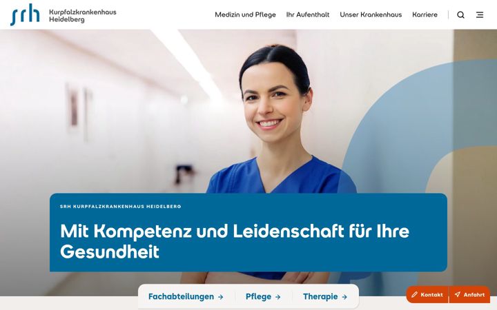Screenshot of kurpfalzkrankenhaus.de