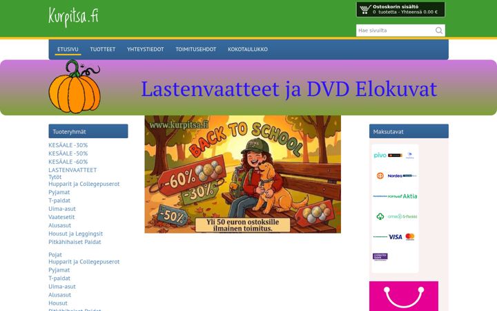Screenshot of kurpitsa.fi