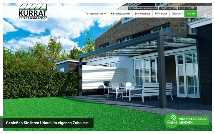 Screenshot of kurrat-terrassendaecher.de
