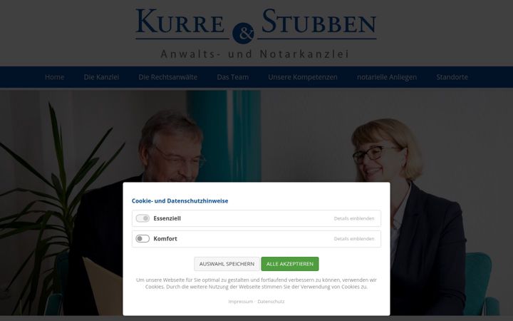 Screenshot of kurre-stubben.de