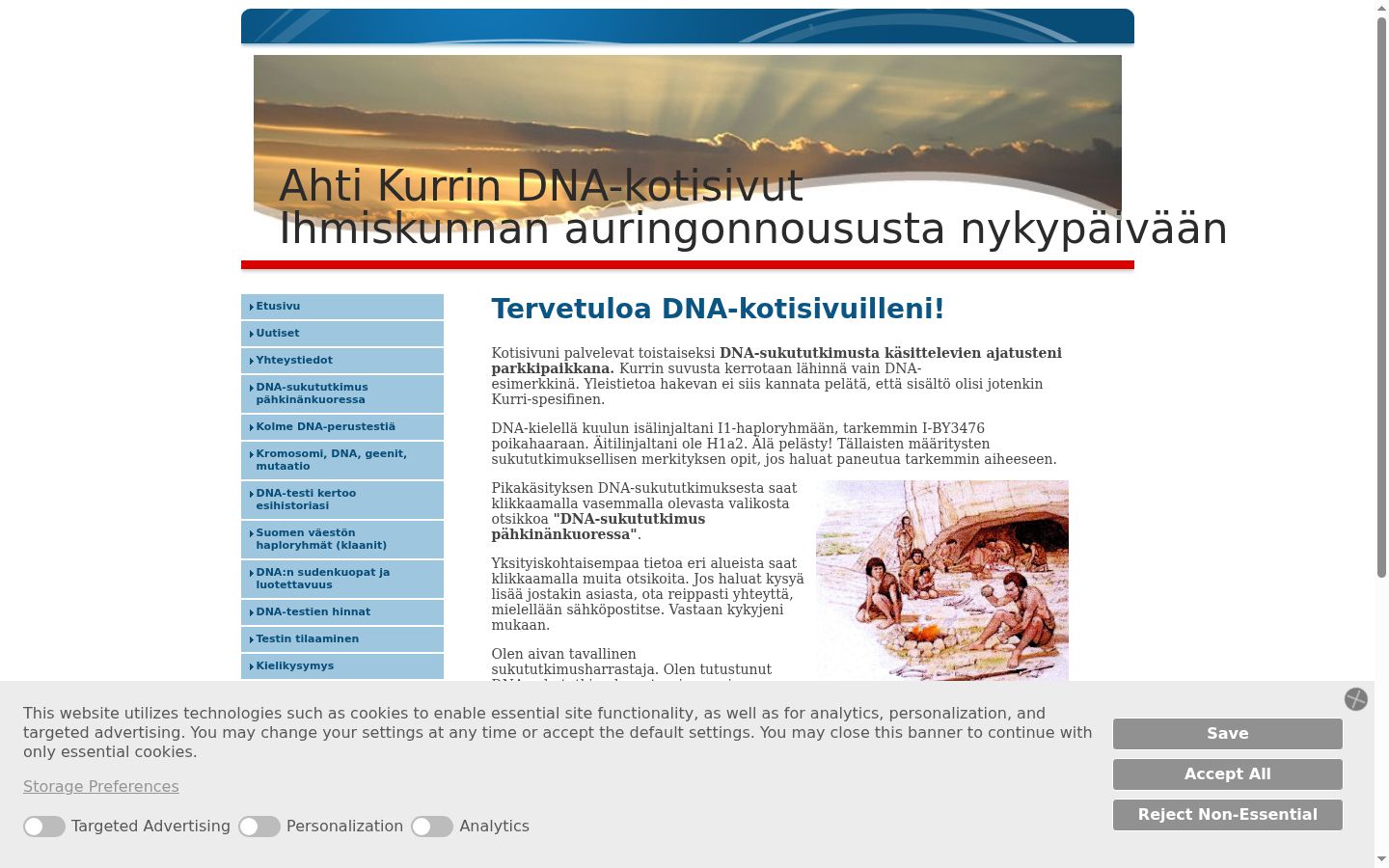 Screenshot tal-banner tal-kunsens muri qabel kwalunkwe interazzjoni