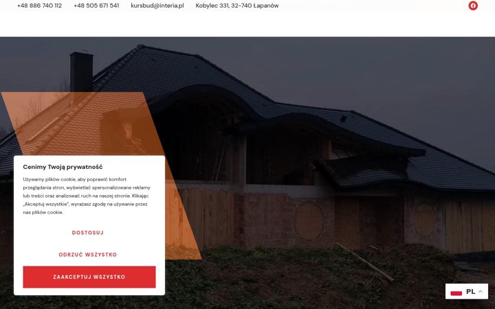 Screenshot of kurs-bud.pl