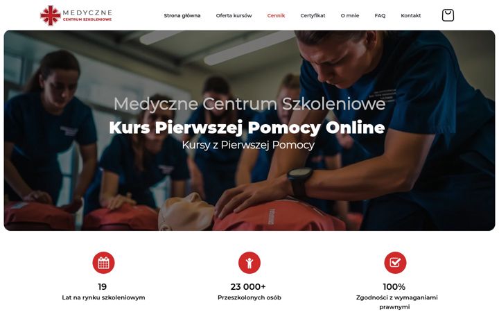 Screenshot of kurs-pierwsza-pomoc.pl