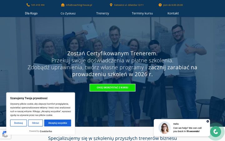 Screenshot of kurs-trenerski.pl