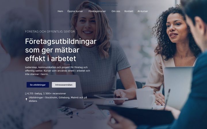 Screenshot of kursakademin.se
