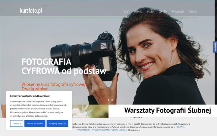 Screenshot of kursfoto.pl
