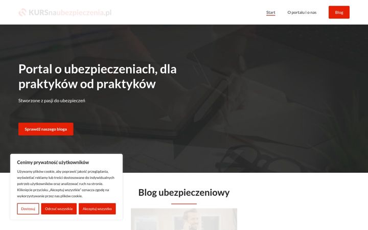 Screenshot of kursnaubezpieczenia.pl