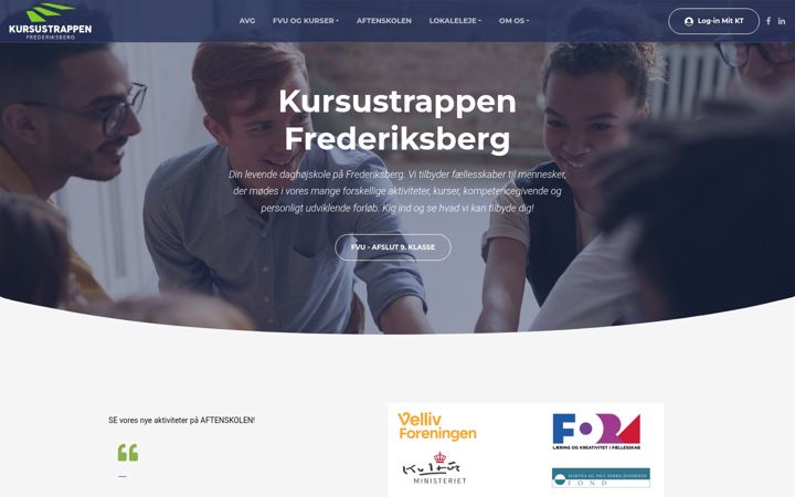 Screenshot of kursustrappen.dk