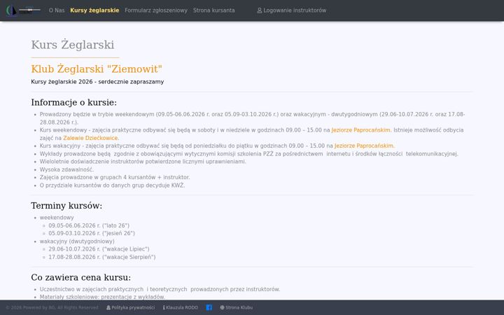 Screenshot of kursy-ziemowit.org