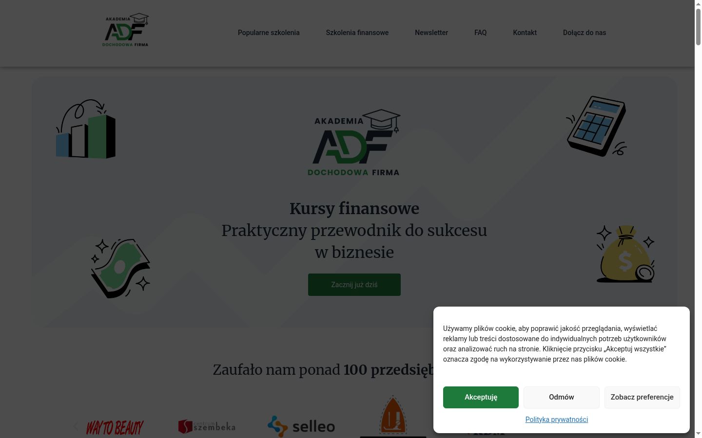 Sutikimo reklamjuostės, rodytos prieš bet kokią sąveiką, ekrano kopija
