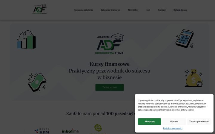 Screenshot of kursyfinansowe.com