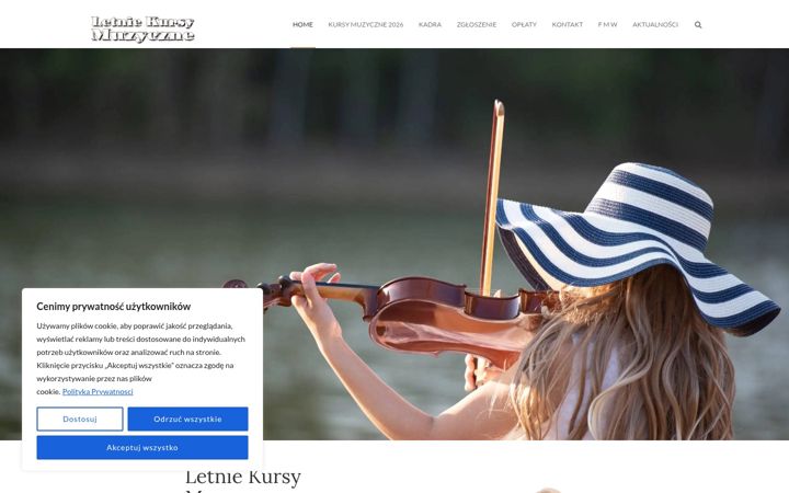 Screenshot of kursymuzyczne.com.pl