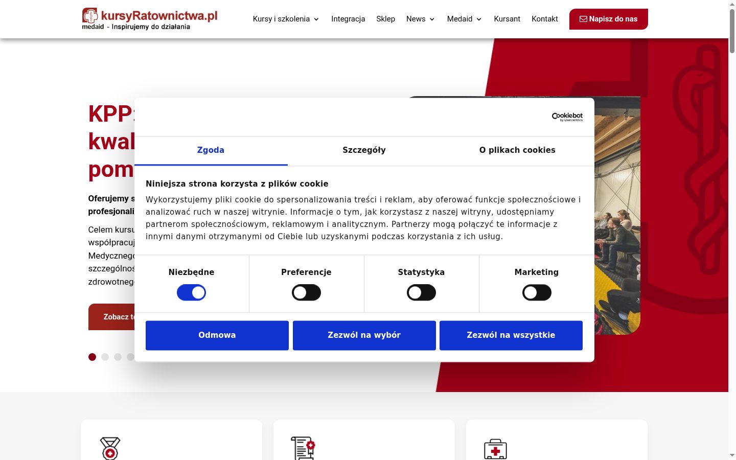 Snímka obrazovky banera súhlasu zobrazeného pred akoukoľvek interakciou