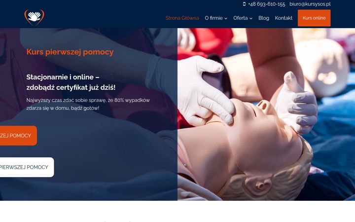 Screenshot of kursysos.pl