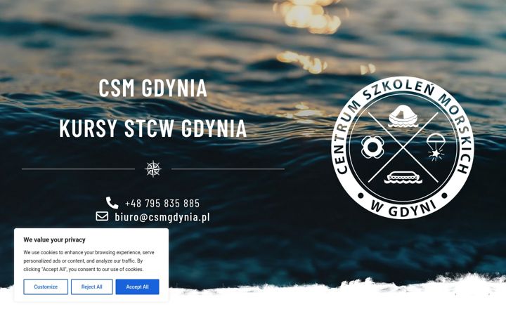 Screenshot of kursystcwgdynia.pl