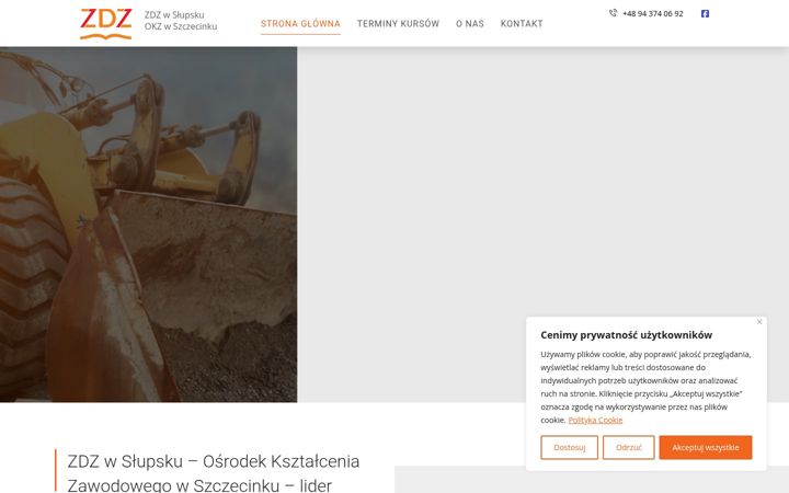 Screenshot of kursyszczecinek.pl