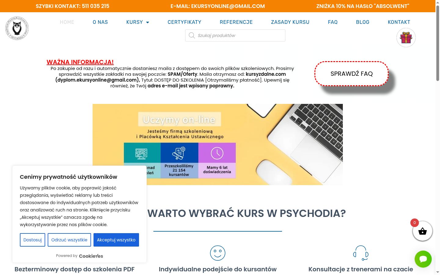 Screenshot tal-banner tal-kunsens muri qabel kwalunkwe interazzjoni
