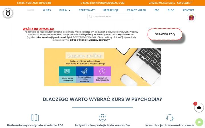 Screenshot of kursyzdalne.com