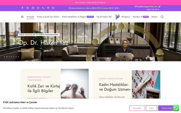 Screenshot of kurtajgaziantep.com