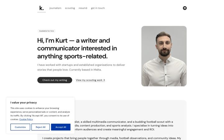 Screenshot of kurtaquilina.com