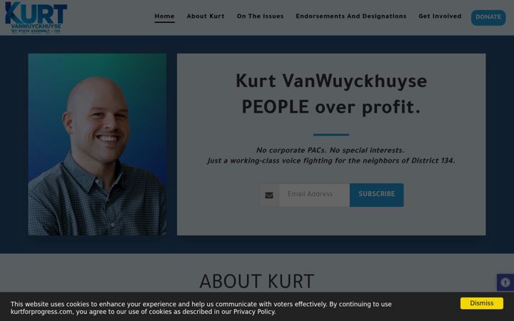 Screenshot of kurtforprogress.com