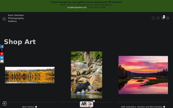 Screenshot of kurtgardnerphotography.com