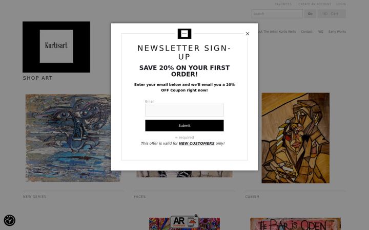 Screenshot of kurtisart.com