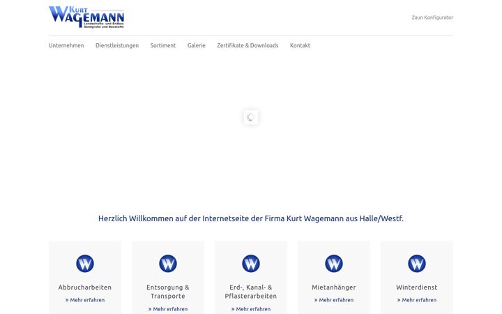 Screenshot of kurtwagemann-baustoffe.de