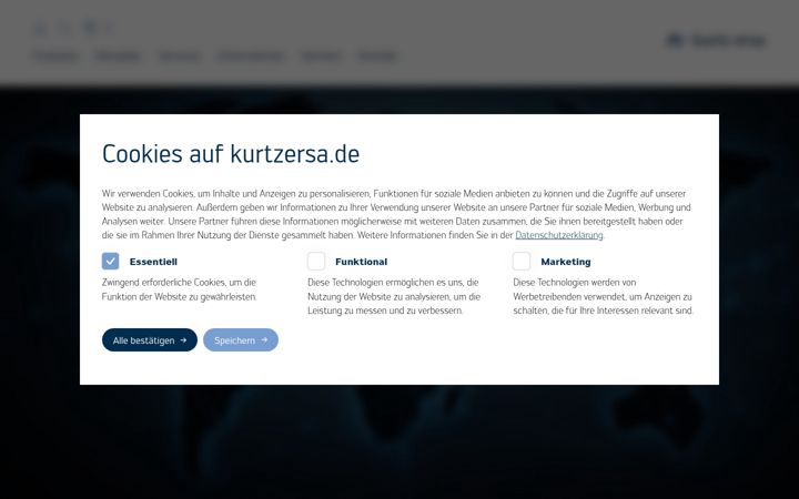Screenshot of kurtzersa.de