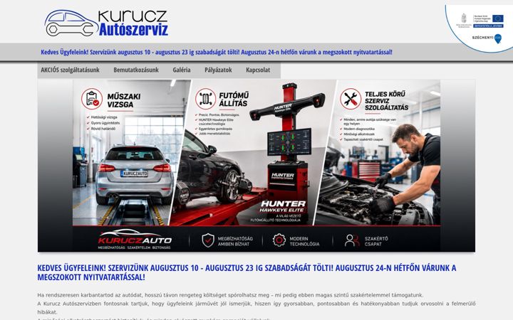 Screenshot of kuruczauto.hu