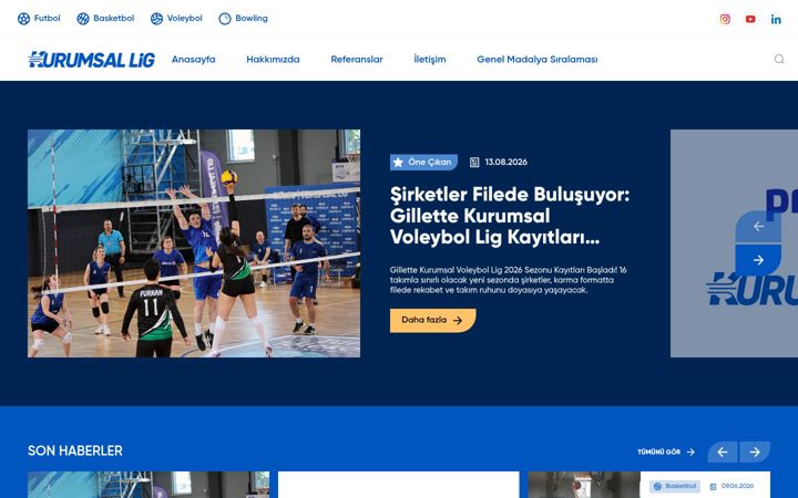 Screenshot of kurumsallig.com