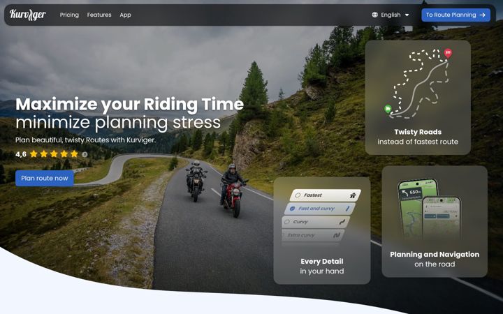 Screenshot of kurviger.com