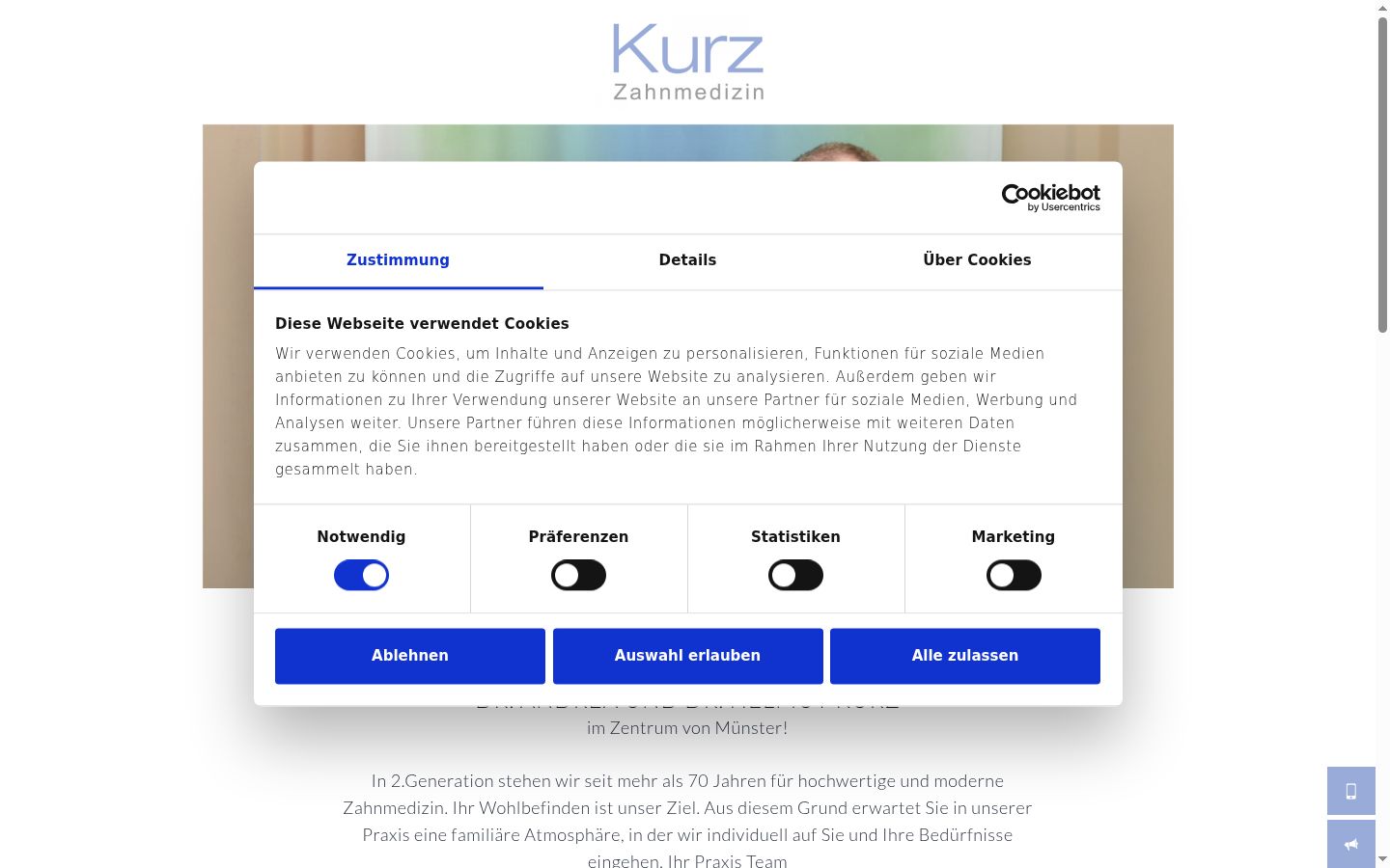 Screenshot tal-banner tal-kunsens muri qabel kwalunkwe interazzjoni