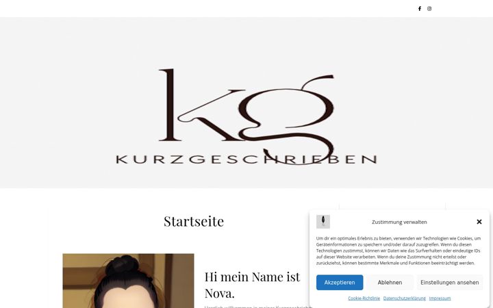 Screenshot of kurzgeschrieben.de