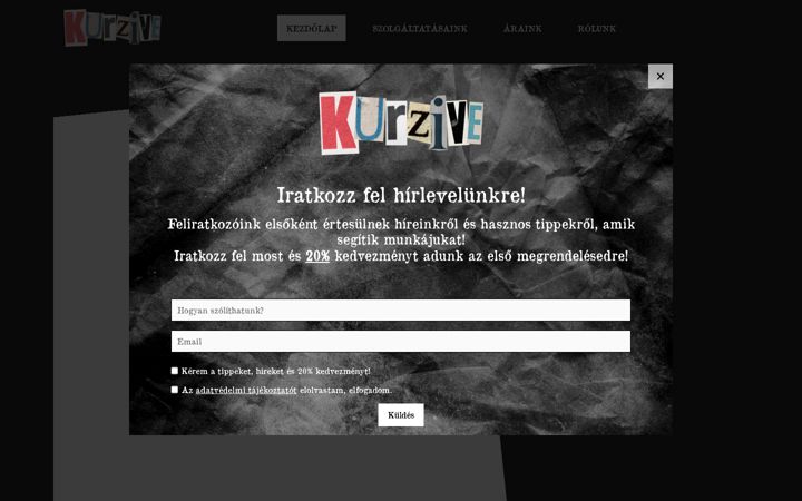 Screenshot of kurzive.hu