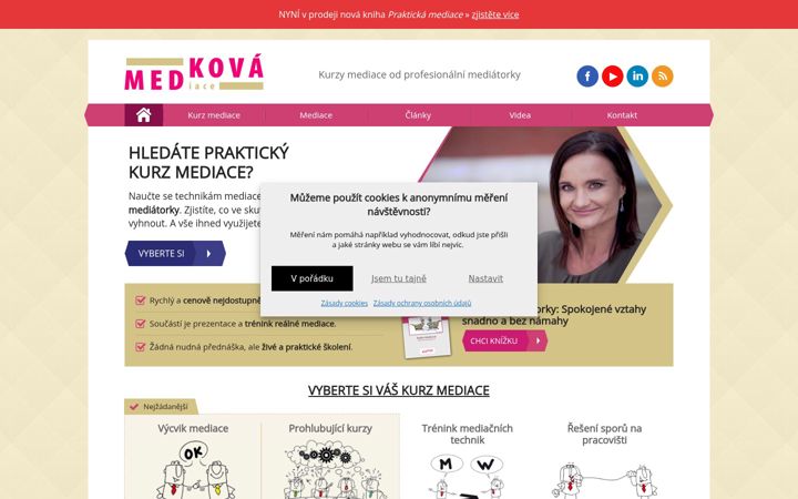 Screenshot of kurzymediace.cz
