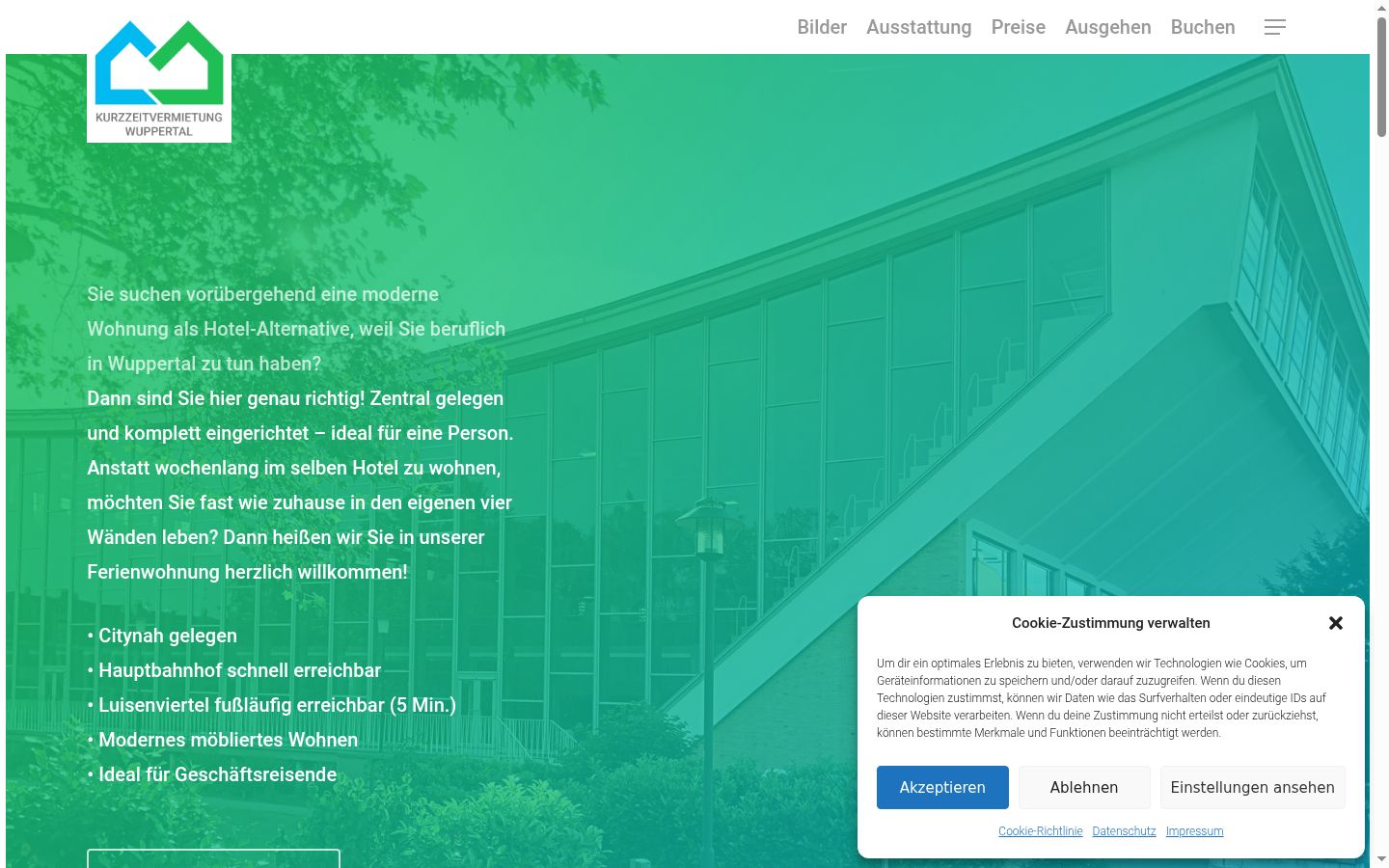 Captura de ecrã do banner de consentimento apresentado antes de qualquer interação