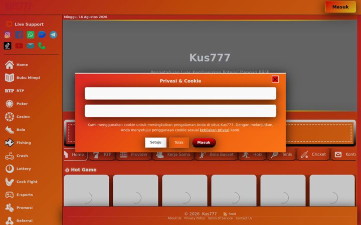 Screenshot of kus777.org