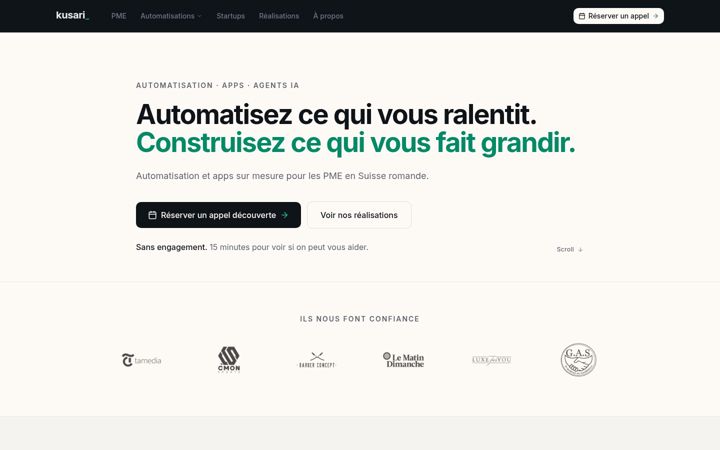 Screenshot of kusari.ch
