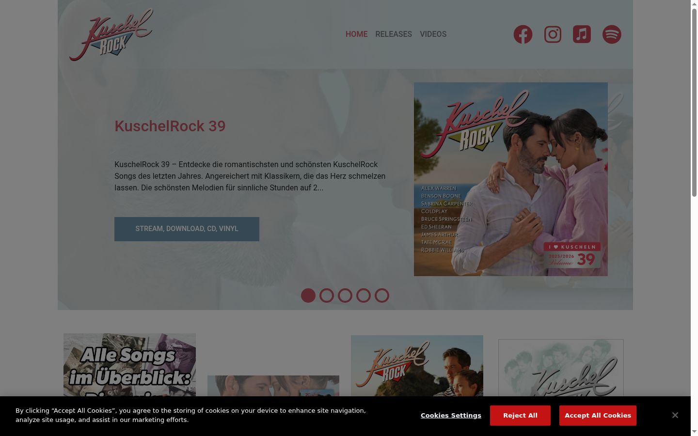 Screenshot van de toestemmingsbanner zoals getoond vóór enige interactie