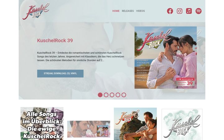 Screenshot of kuschelrock.de