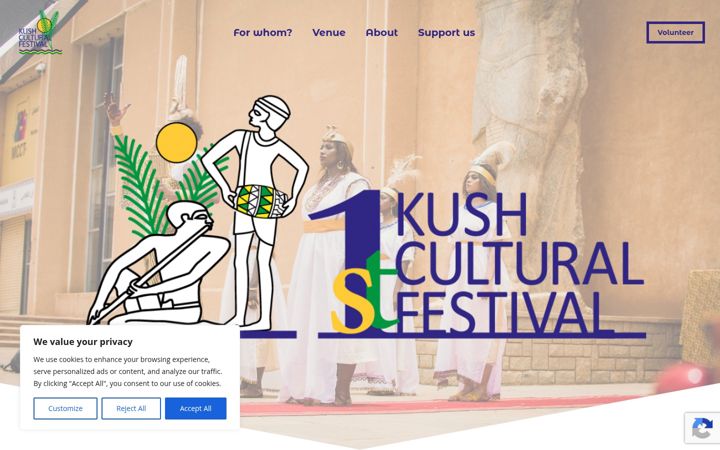 Screenshot of kushfestival.org